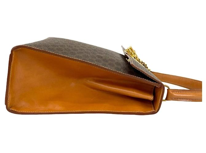 Céline Borsa a mano Celine Macadam Blason Triomphe Marrone - vista 6