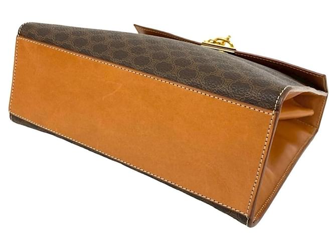 Céline Borsa a mano Celine Macadam Blason Triomphe Marrone - vista 8