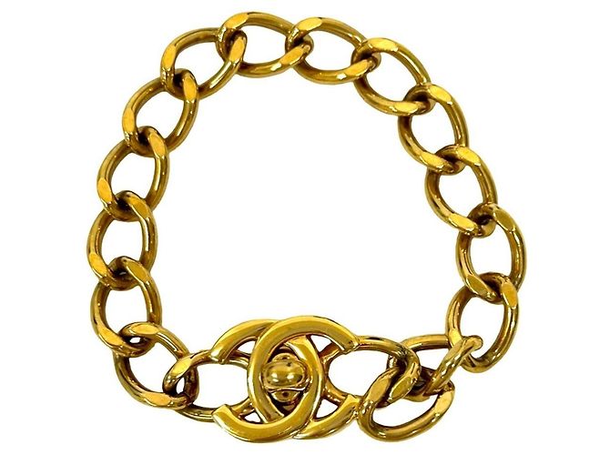 Bracciale in charm dorato con motivo Turnlock di Chanel Coco Mark D'oro - vista 4