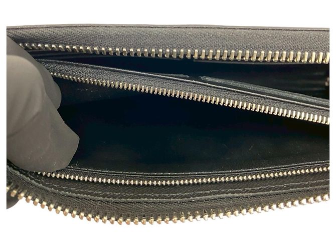 Cartera larga Zippy Dragonne de cuero Taiga Louis Vuitton Negro - vista 10