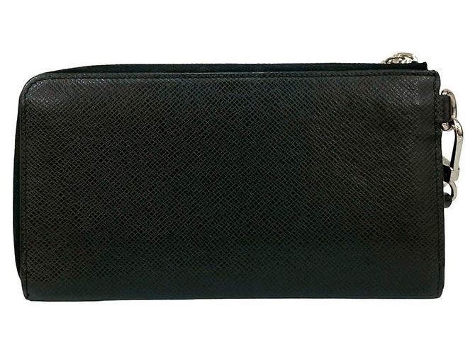 Cartera larga Zippy Dragonne de cuero Taiga Louis Vuitton Negro - vista 2