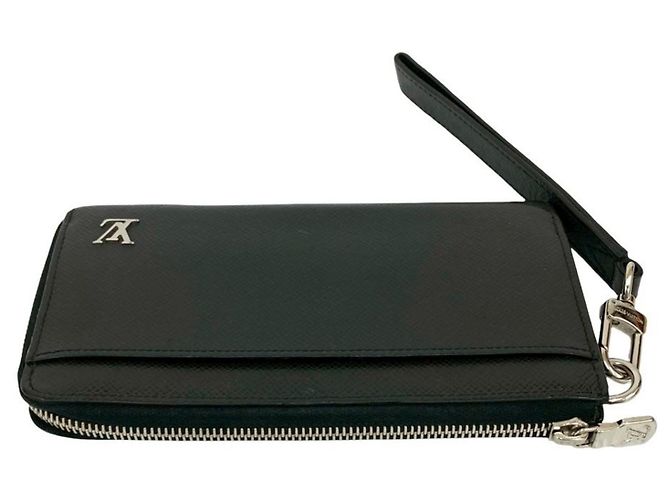 Cartera larga Zippy Dragonne de cuero Taiga Louis Vuitton Negro - vista 3