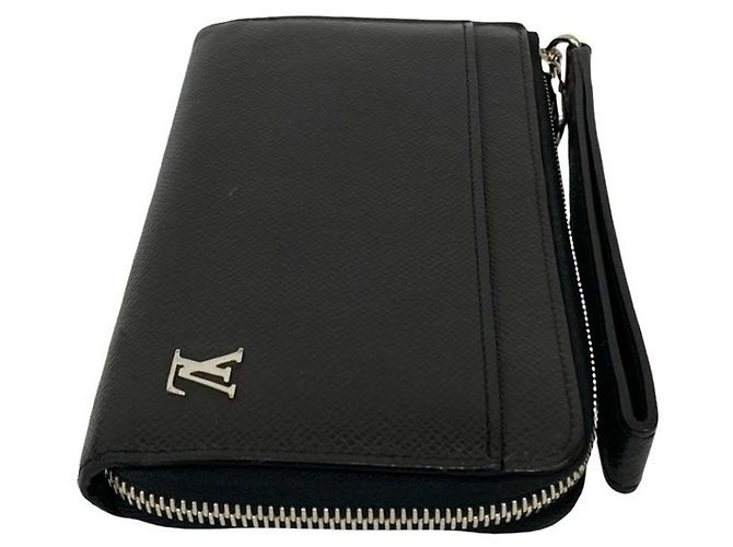 Cartera larga Zippy Dragonne de cuero Taiga Louis Vuitton Negro - vista 5