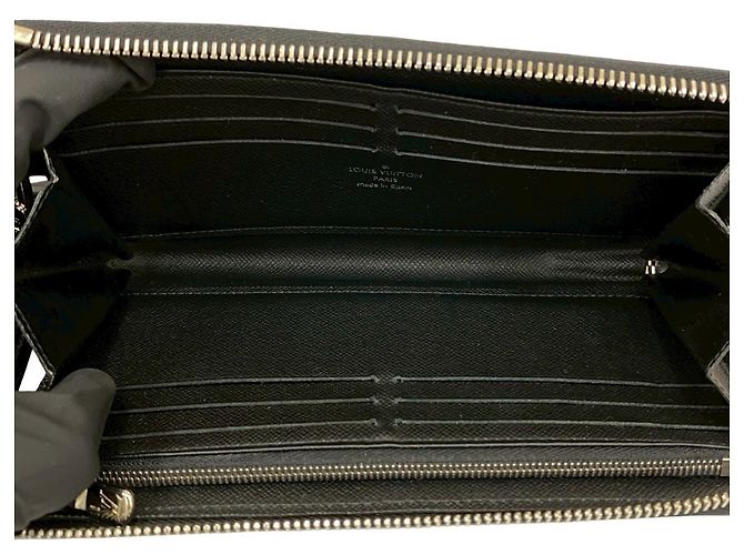 Cartera larga Zippy Dragonne de cuero Taiga Louis Vuitton Negro - vista 7
