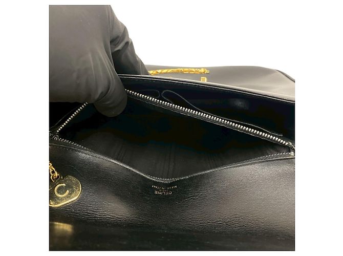 Céline Pochette in Pelle di Vitello Nera Celine Nero - vista 10