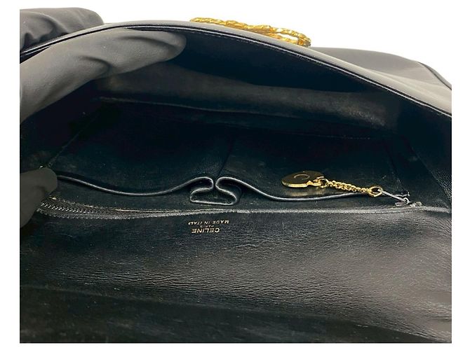 Céline Pochette in Pelle di Vitello Nera Celine Nero - vista 9