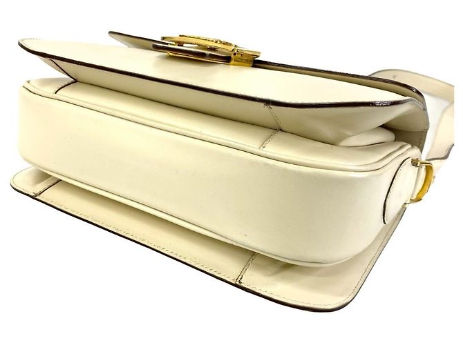 Céline Borsa a Spalla in Pelle CELINE Carriage Bianco - vista 8