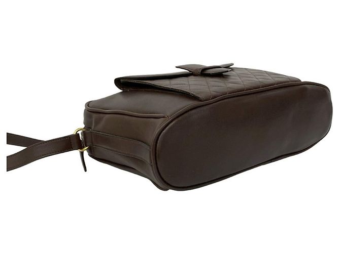 Borsa a Spalla in Pelle Trapuntata Yves Saint Laurent Marrone - vista 7