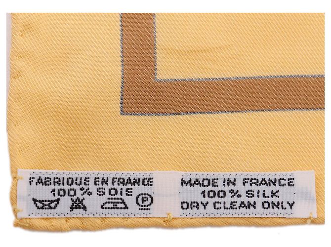 Bufanda de seda Casse Noisette marrón Hermès 90 Castaño Beige - vista 8