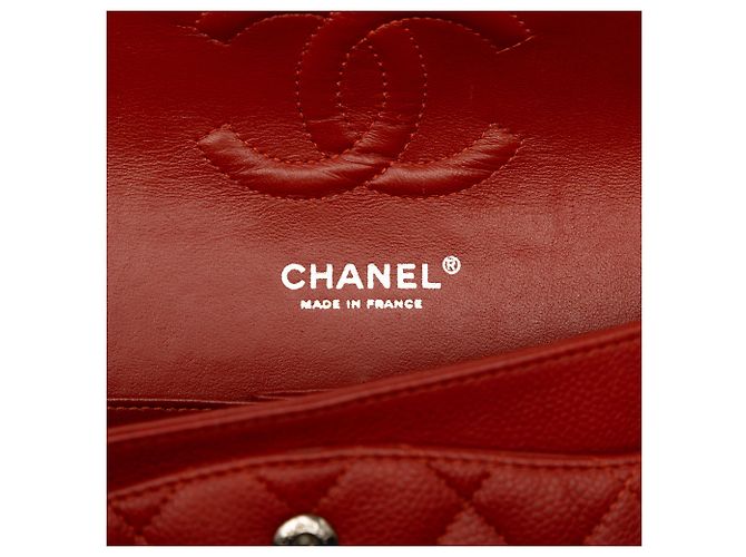 Chanel Rosso Medio Classico Caviar Doppio - vista 6
