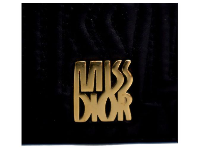 Dior Schwarzer, gestepptes Kalbsleder Miss Dior Freesia Kartenhalter - Ansicht 8