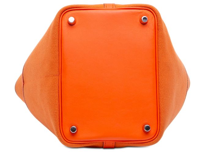 Hermès Arancione Toile Goeland e Swift Cargo Picotin Lock 18 - vista 3