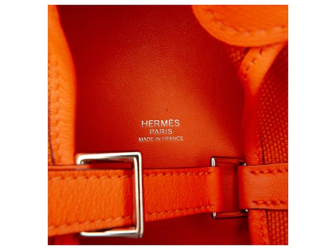 Hermès Arancione Toile Goeland e Swift Cargo Picotin Lock 18 - vista 5