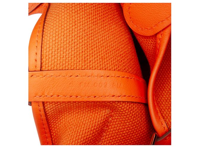 Hermès Arancione Toile Goeland e Swift Cargo Picotin Lock 18 - vista 6