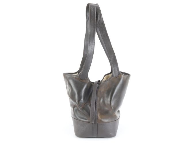 Bolsa tote de couro Picotin GM Amazonia estampada com F da Hermès Castanho escuro - vista 11