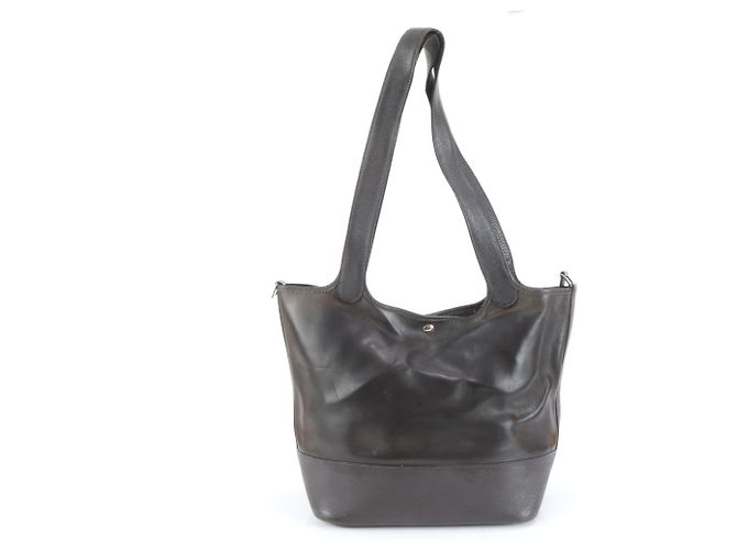 Bolsa tote de couro Picotin GM Amazonia estampada com F da Hermès Castanho escuro - vista 3