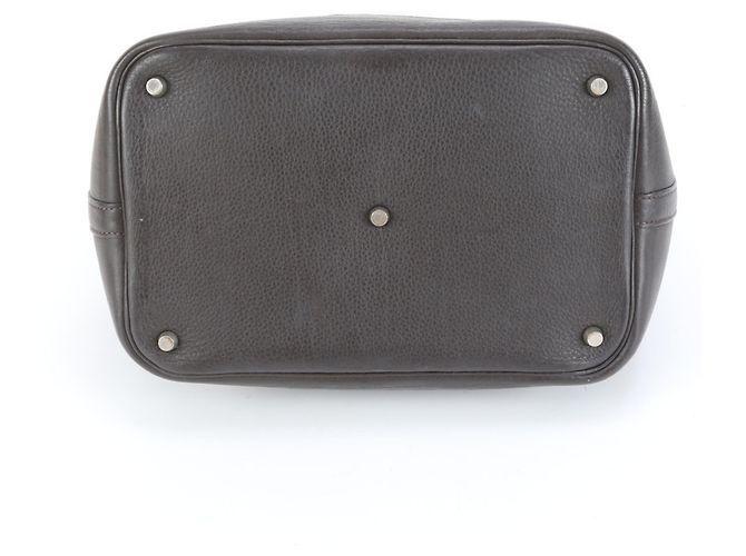Bolsa tote de couro Picotin GM Amazonia estampada com F da Hermès Castanho escuro - vista 6