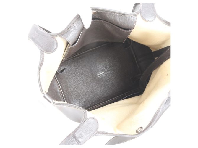 Bolsa tote de couro Picotin GM Amazonia estampada com F da Hermès Castanho escuro - vista 7