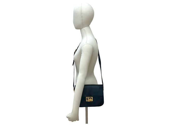 Céline Pochette in pelle di vitello blu navy Celine - vista 2