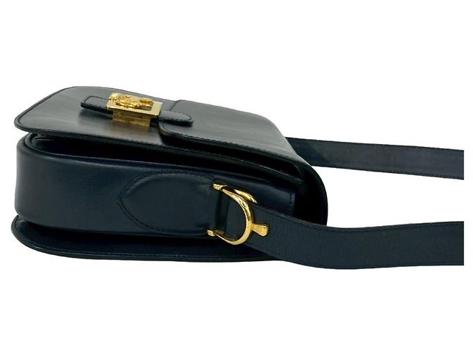 Céline Pochette in pelle di vitello blu navy Celine - vista 6