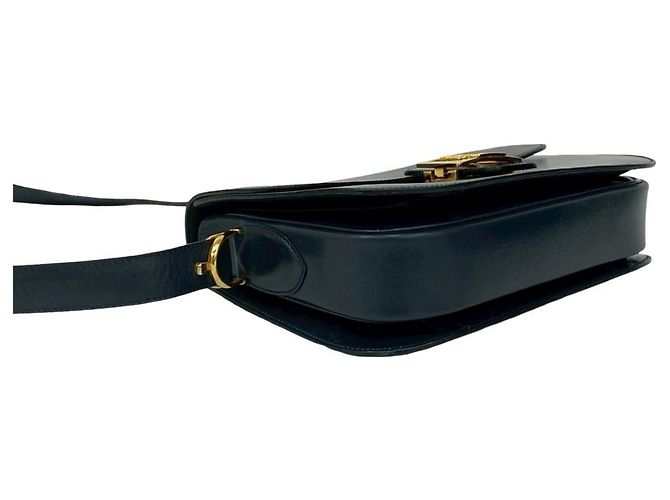 Céline Pochette in pelle di vitello blu navy Celine - vista 7