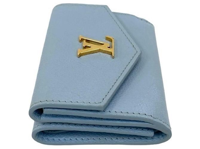 Cartera Lock Mini de cuero con tres pliegues Louis Vuitton Azul - vista 4