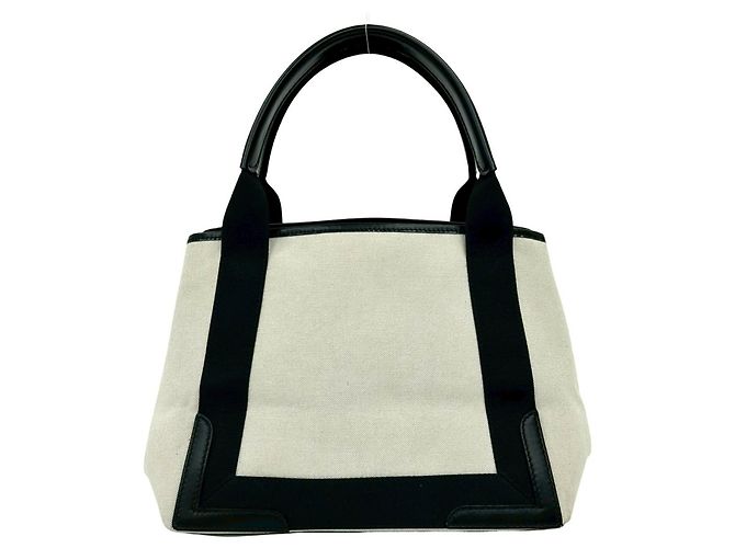 Borsa tote S logo Balenciaga blu navy Nero Crudo - vista 3