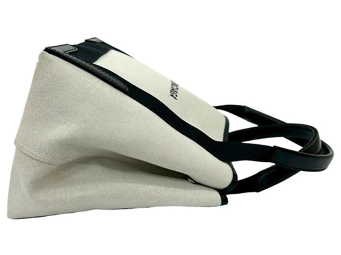Borsa tote S logo Balenciaga blu navy Nero Crudo - vista 6