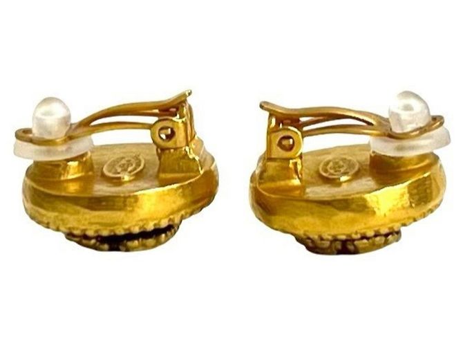 Chanel Gripoa Coco Mark GP Ohrringe Golden Grün - Ansicht 3