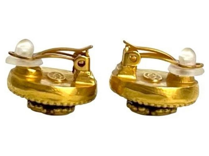 Chanel Gripoa Coco Mark GP Ohrringe Golden Grün - Ansicht 4