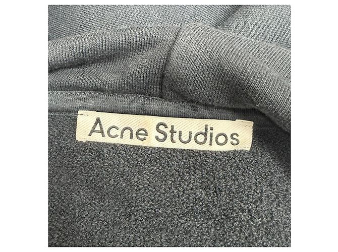 Hoodie en coton noir avec logo Acne Studios - vue 6