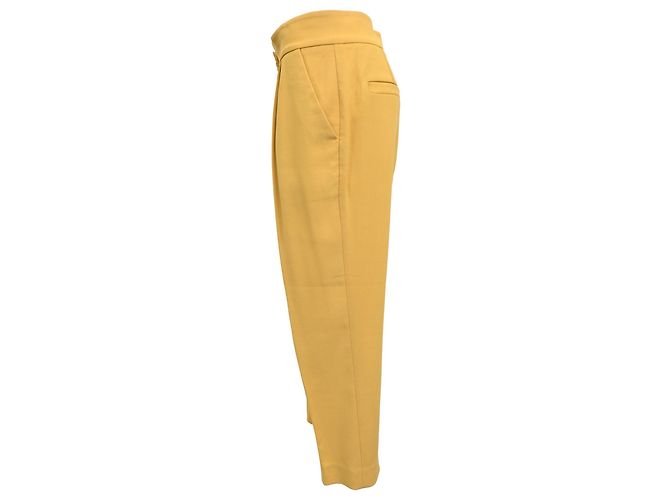 Brunello Cucinelli gerade geschnittene Hose aus gelbem Polyester - Ansicht 2