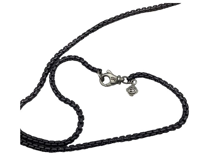 Collana a catena Box di David Yurman in argento sterling grigio - vista 4