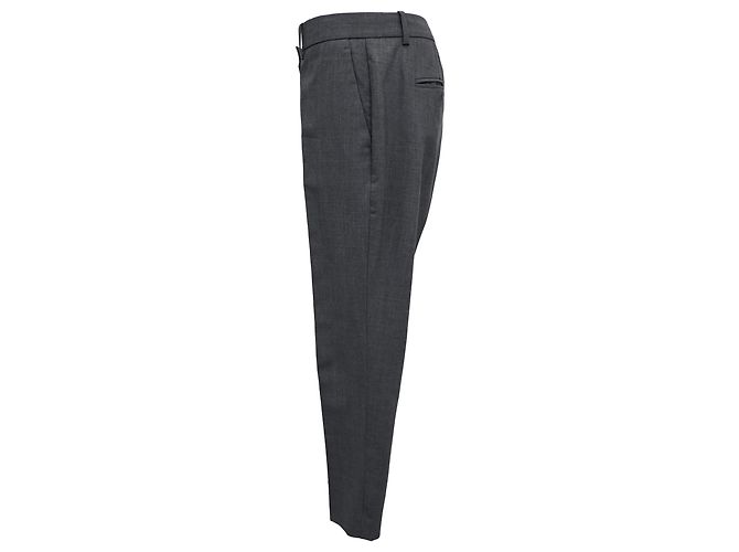 Pantalones Theory en lana gris - vista 2