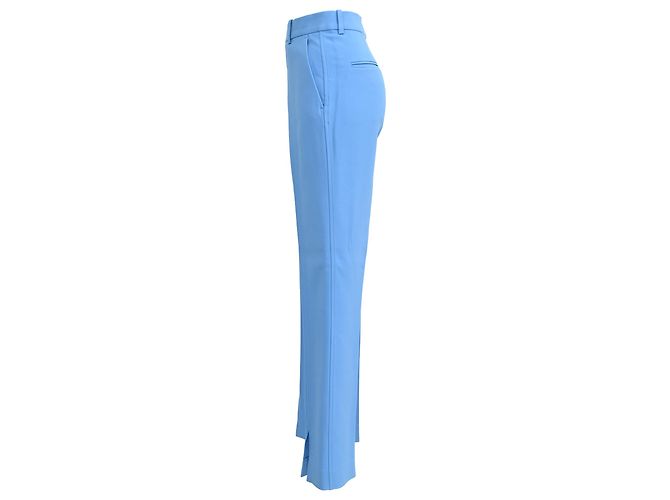 Victoria Beckham gerade geschnittene Hose aus hellblauem Polyester - Ansicht 2