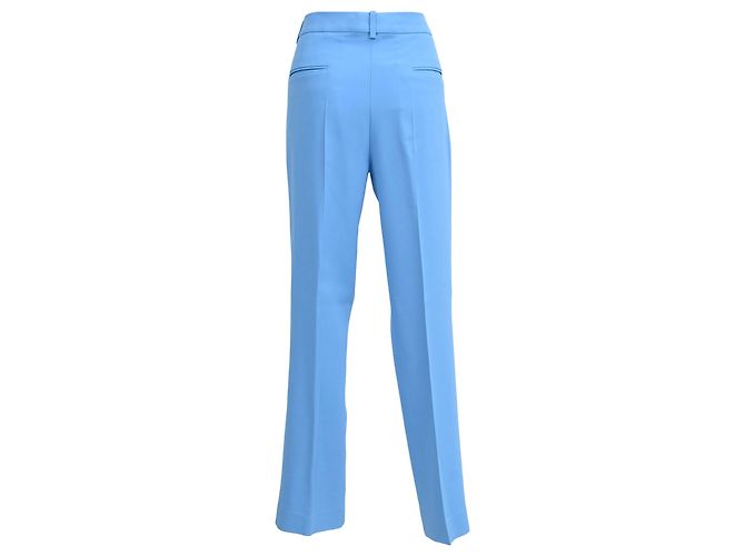 Victoria Beckham gerade geschnittene Hose aus hellblauem Polyester - Ansicht 3