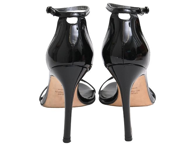 Sandales NudistSong Stuart Weitzman en cuir verni noir - vue 3