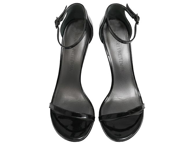 Sandales NudistSong Stuart Weitzman en cuir verni noir - vue 5