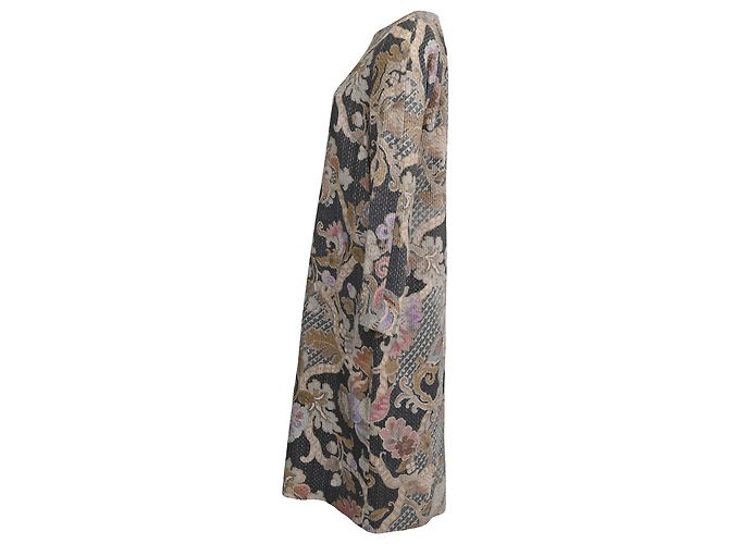 Abrigo Largo Dries Van Noten en Lana con Estampado Floral - vista 2