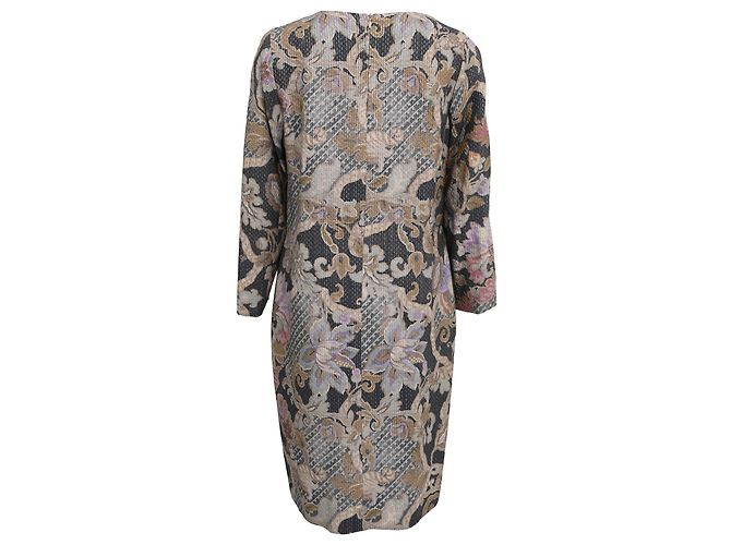 Abrigo Largo Dries Van Noten en Lana con Estampado Floral - vista 3