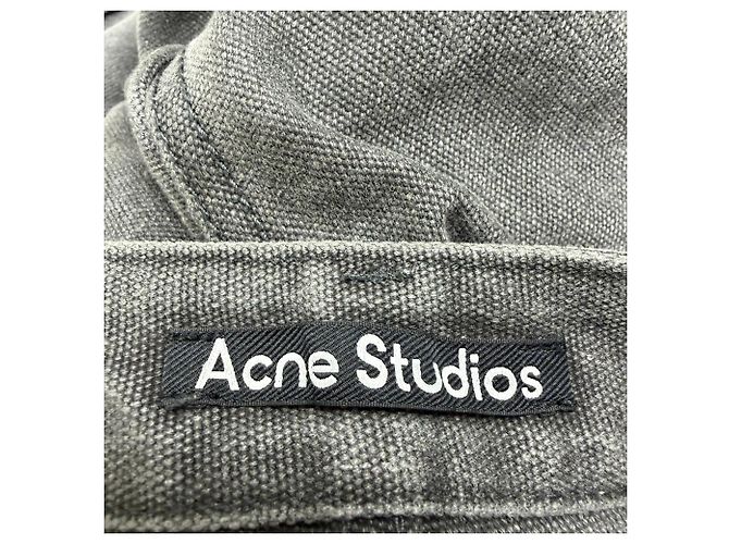 Jeans reto Palma Patch em algodão cinza da Acne Studios - vista 4