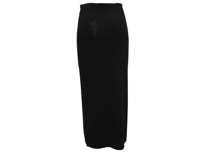 Gonna Midi Weekend Max Mara in Viscosa Nera Nero - vista 3