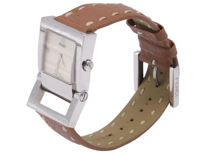 Fendi Orologi 5200G Watch in Brown Leather Red - view 2