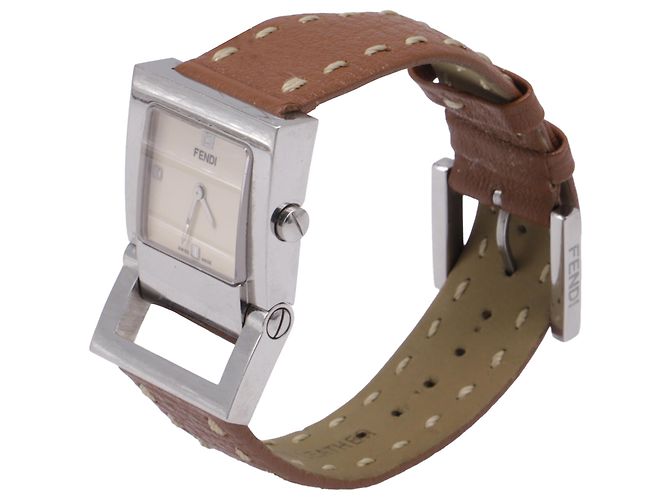 Fendi Orologi 5200G Watch in Brown Leather Red - view 3