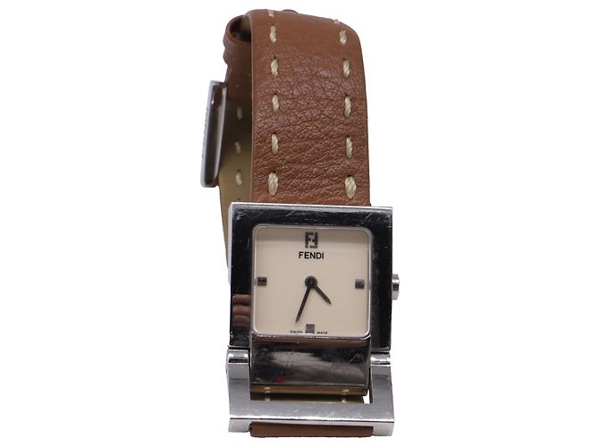 Fendi Orologi 5200G Watch in Brown Leather Red - view 5