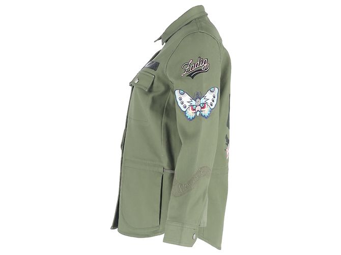 Camisa bordada Tackl en algodón oliva de Zadig & Voltaire Verde Verde oliva - vista 2