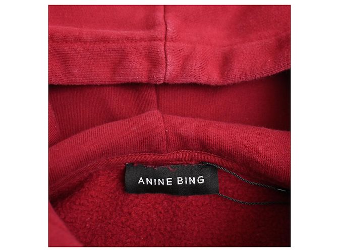 Sudadera Anine Bing Alec en algodón rojo Roja - vista 4
