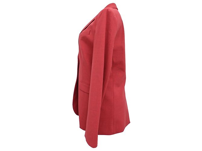 Blazer de lino rojo de un solo botón Theory Roja - vista 2