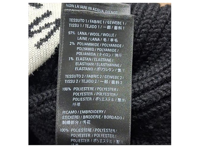 Balenciaga Panelled Halb-Zip Pullover aus schwarzer Wolle - Ansicht 6