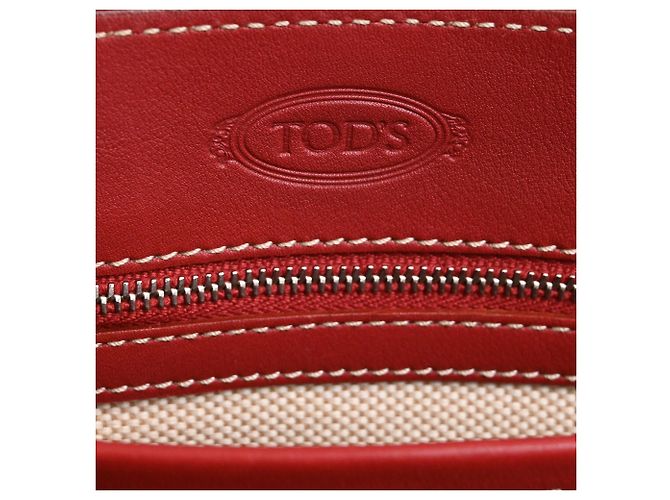 Bolsa D Tote Tod's em couro bordô Vermelho Bordeaux - vista 6